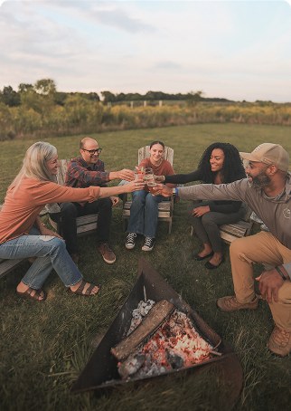 People sharing a drink