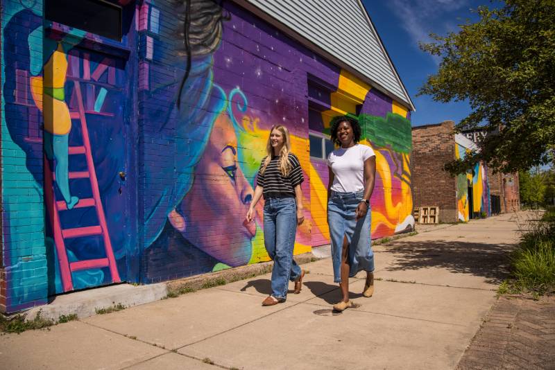 People sharing a drink